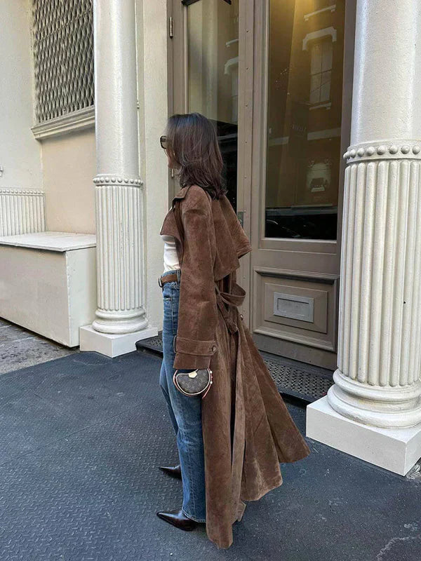 Ramona - Elegantní trenčkot z jemné kůže
