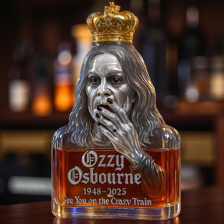 Ozzy Uvidíme se na bláznivém vlaku Whiskey láhev