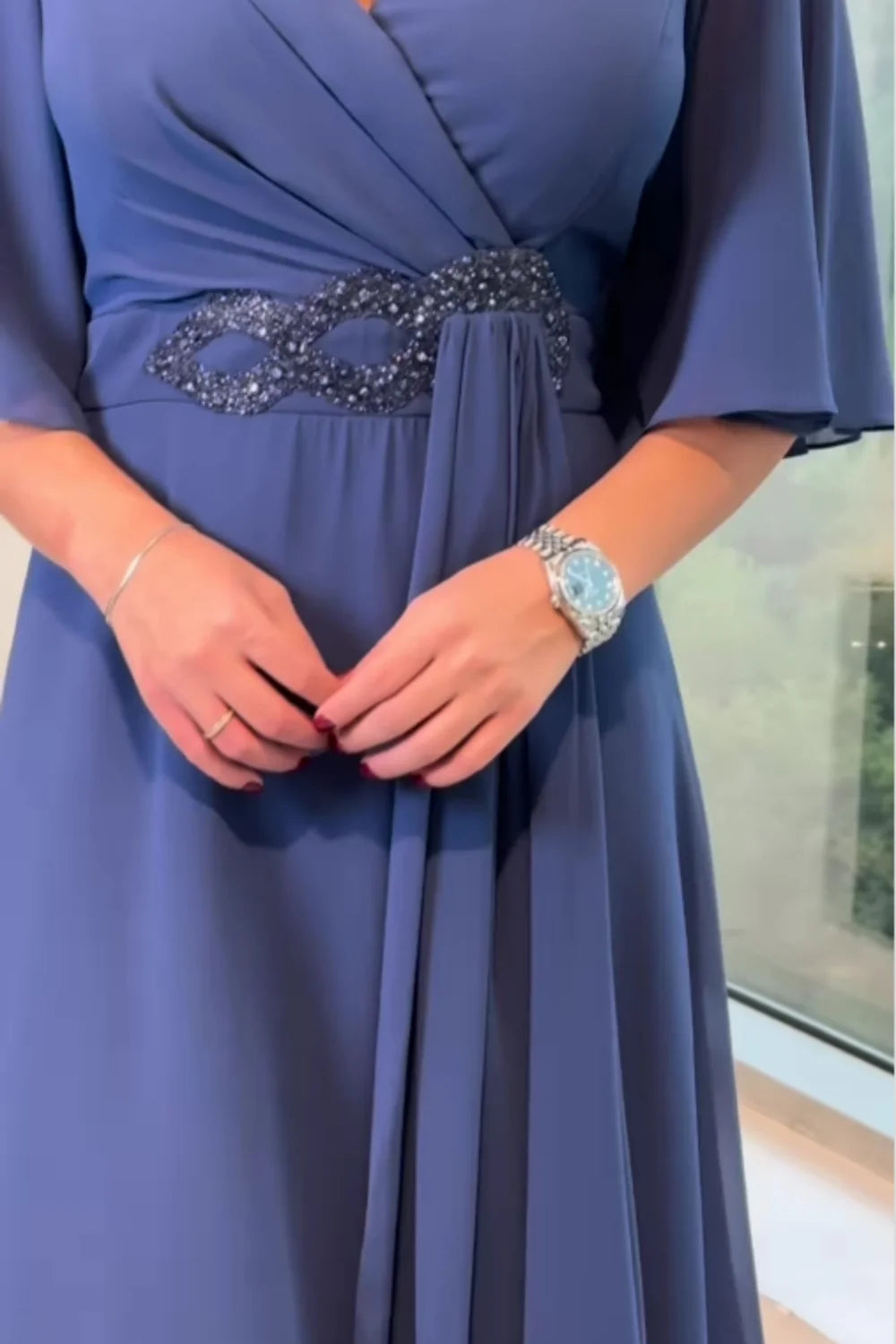 Ewelina | Elegantní dlouhé šifonové šaty