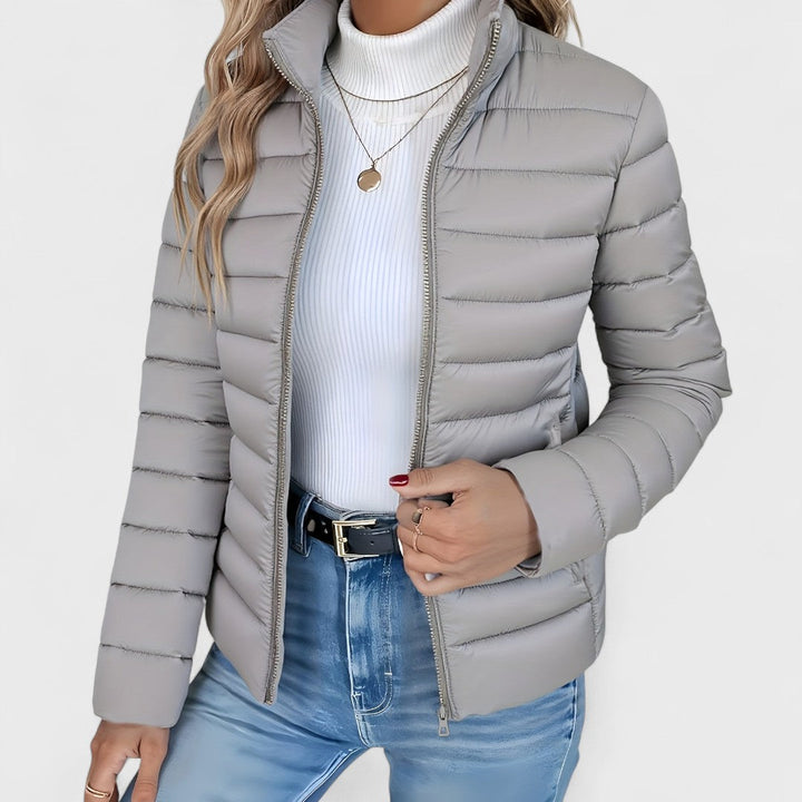 Philipa - Elegantní dlouhá bunda s vysokým límcem 