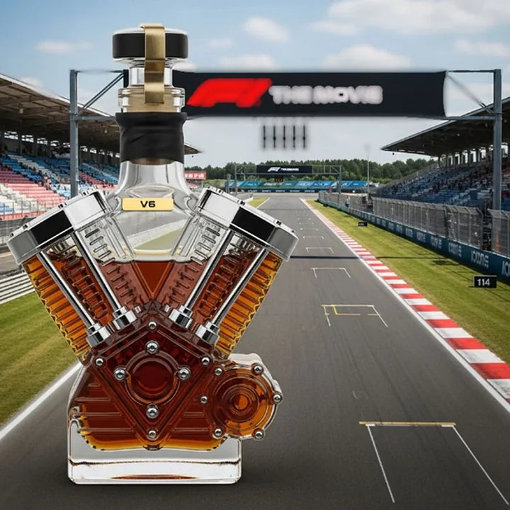 F1-V6 Motory Whiskey Skleněná Lahev Bez Olova